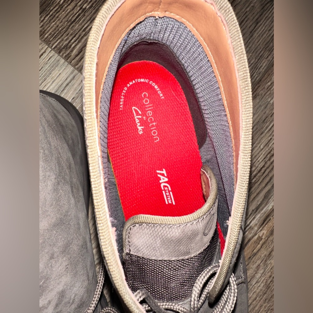 CLARKS π€ Tac System - Shoes - Size Menβs 10.5, Grey ish/Brown - Picture 5 of 13